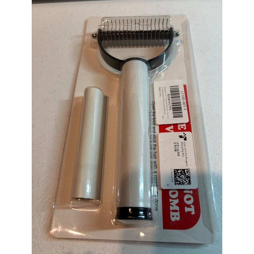 Double Sided Knot Adhesive Hair Comb‎ Grooming Tool for Pets NEW
